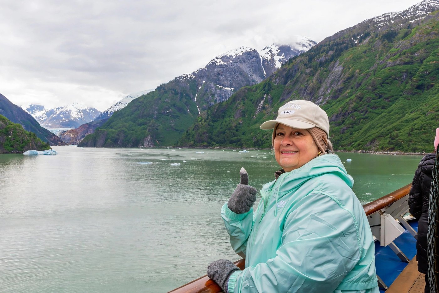 CC at a glacier in Alaska