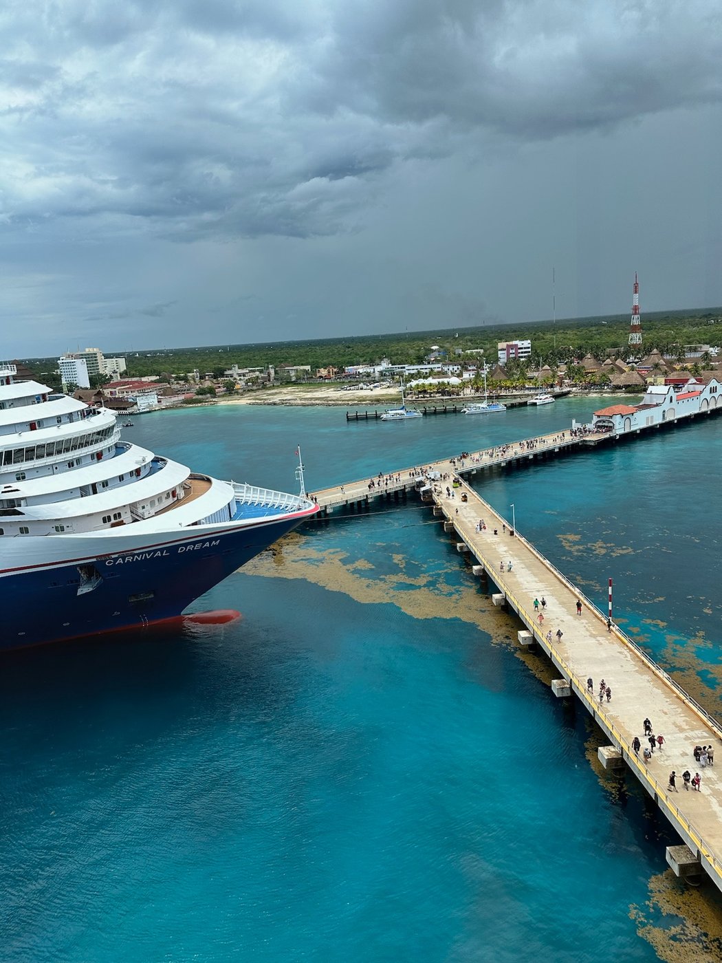 Carnival Dream at Puerta Maya, Cozumel — TW and CC's honeymoon ship